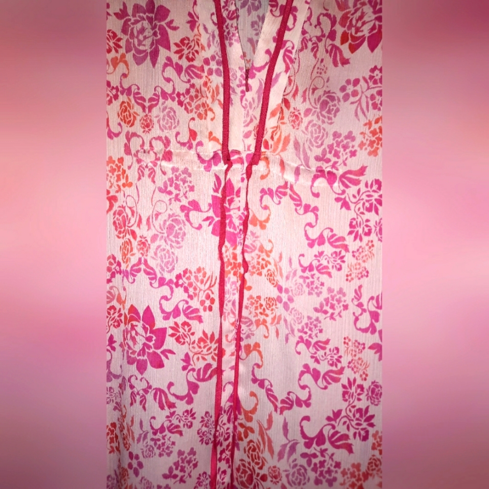 Vintage Oscar de la Renta Pink Label Kaftan Caftan Style House Dress SZ XL NWT - Picture 3 of 6